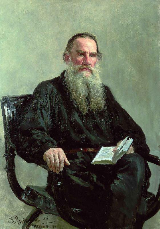 Ilya Repin Portrait of Lev Nikolayevich Tolstoi Sweden oil painting art